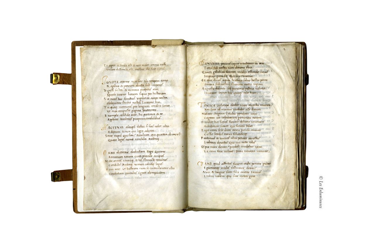 Ausonius Medieval Manuscripts Opuscula : Medieval Text Manuscripts