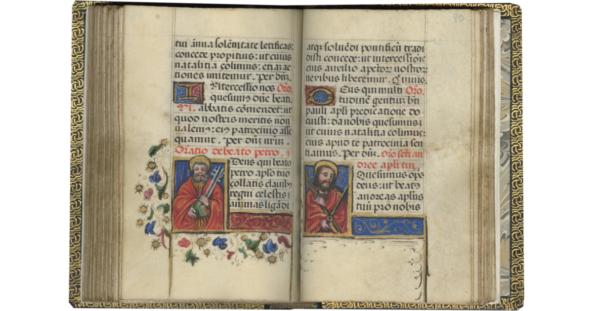 Prayer Book from two Books of Hours : Medieval Text Manuscripts